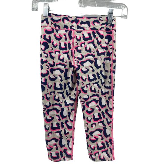 BCG Girls' Pink Leopard Print Athletic Leggings Youth Size Small/7 - Picture 2 of 4